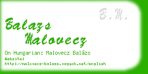 balazs malovecz business card